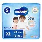 Трусики детские, Moony (Муни) 12-22 кг р. XL (5) №38 универсальные