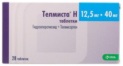 Телмиста Н, таблетки 12.5 мг+40 мг 28 шт